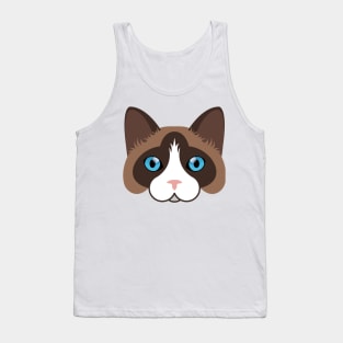 Snowshoe cat face Tank Top